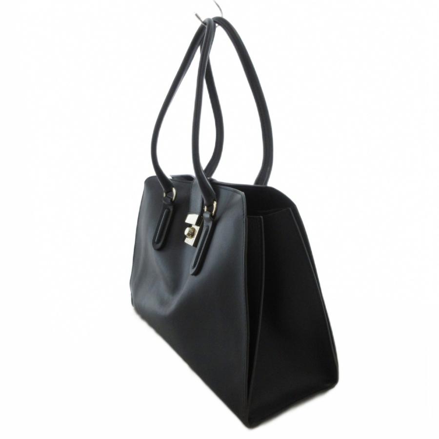 FURLA（フルラ） トートバッグ 黒 ブラック ダブルハンドル ゴールド
