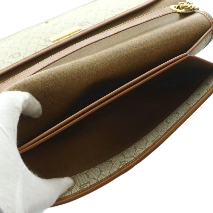 【BIGお買い物ラリー★30%OFFセール中】クリスチャンディオール Christian Dior ポーチハニカム ダークブラウン×ブラウン レディース 中古 Christian Dior（クリスチャン・ディオール） ショルダーバッグ