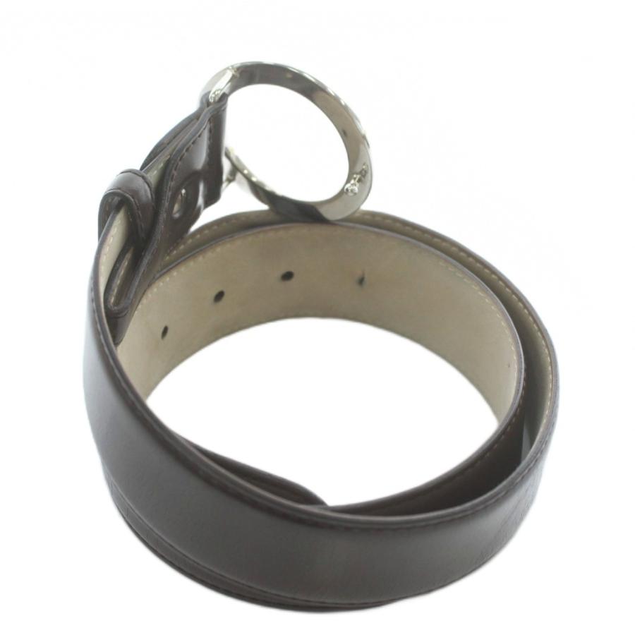 BVLGARI（ブルガリ） ベルト レザー バックル ラウンド ロゴ シルバー