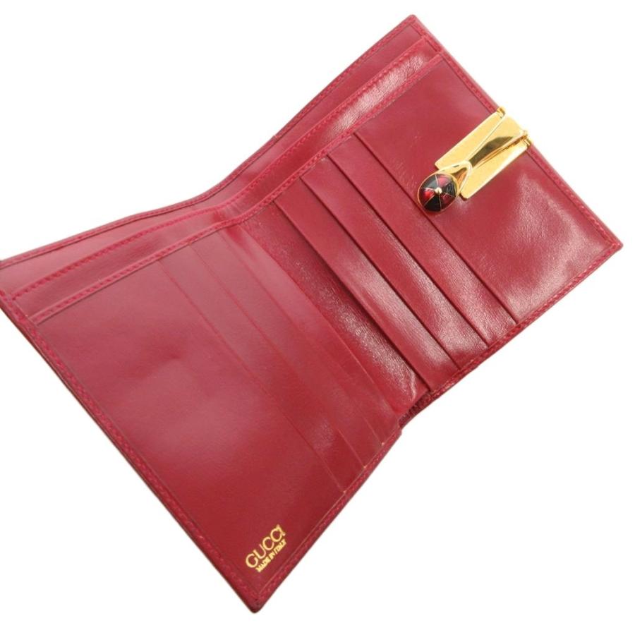 GUCCI（グッチ） 二つ折り財布 ウォレット コンパクト レザー 本革 赤