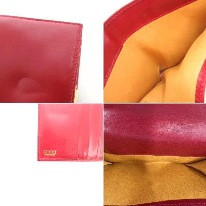GUCCI（グッチ） 二つ折り財布 ウォレット コンパクト レザー 本革 赤