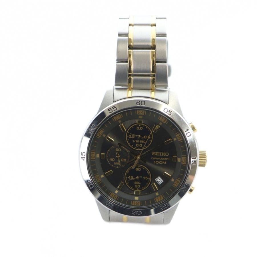 セイコー SEIKO 4T57-00K0 腕時計 ウォッチ クォーツ ロゴ クロノ 