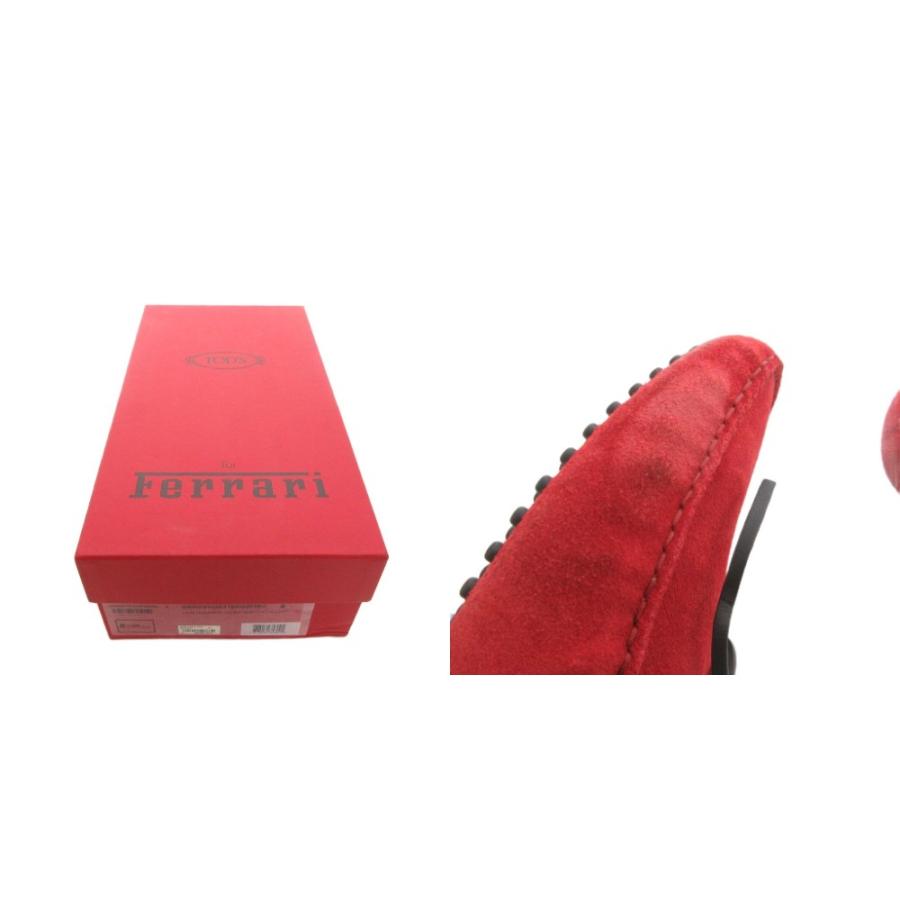 極美品 TOD'S フェラーリドライビングシューズ スエード×レザー 約25cm トッズ TOD'S for ferrari フェラーリ コラボレーション ドライビング