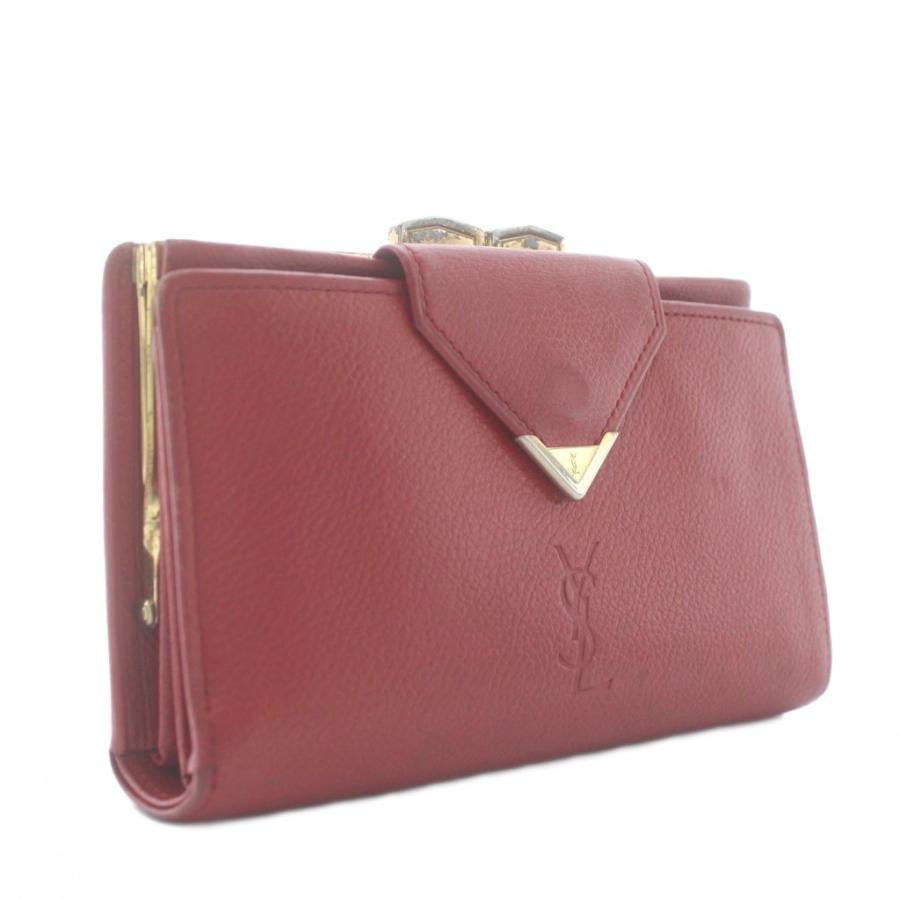Yves Saint Laurent（イヴ・サンローラン） 財布 二つ折り がま口