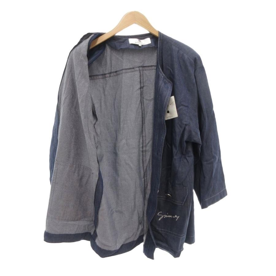 ジバンシィ GIVENCHY デニムジャケット 15 ノーカラー ロゴボタン 薄手