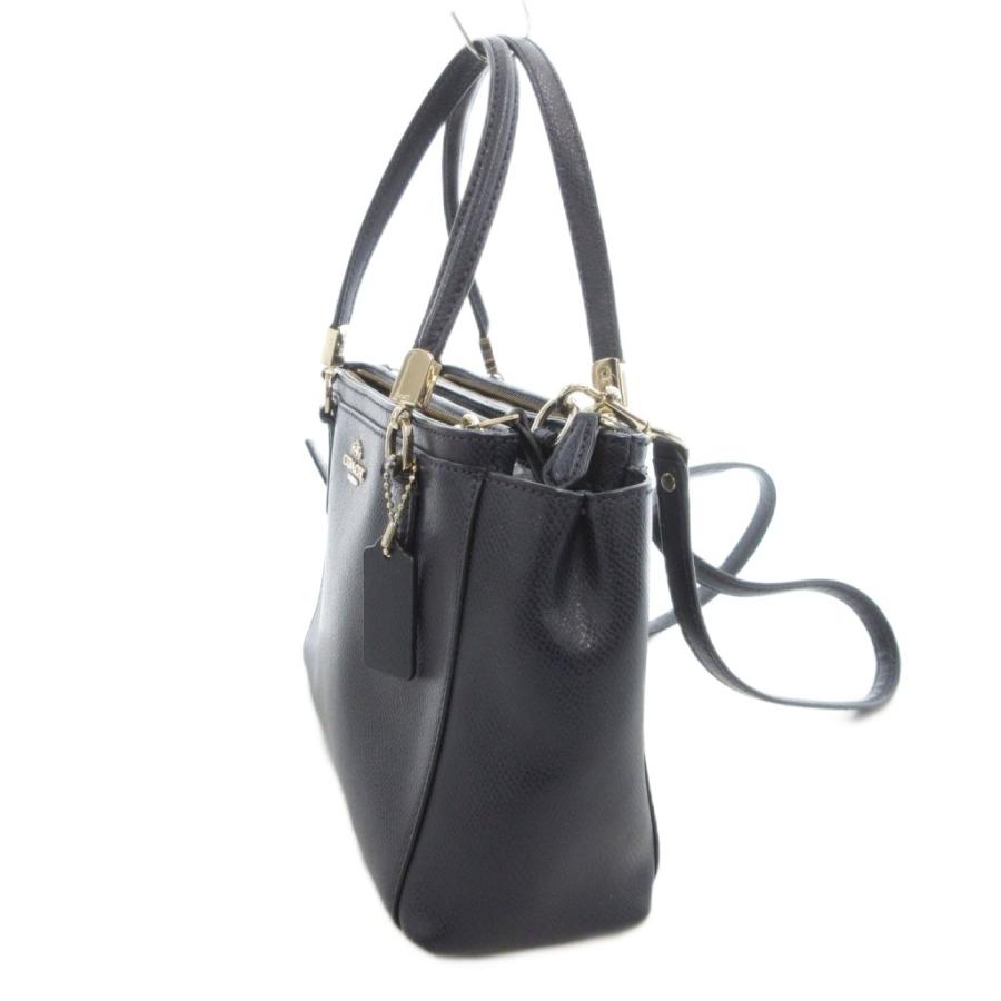 COACH（コーチ） ハンドバッグ ショルダー 2WAY 紺 ネイビー ロゴ