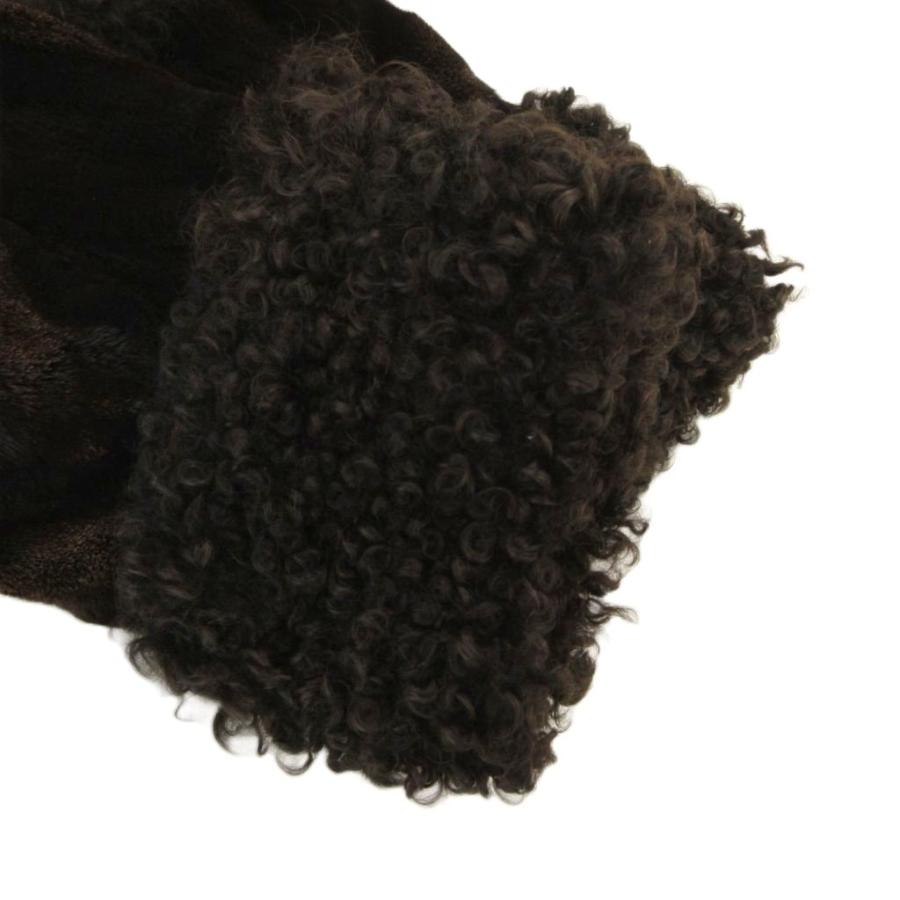 美品✨ EMBA ダークブラウンミンク シェアード ショート毛皮 11 EMBA エンバ シェアードミンク ショートコート ジャケット 毛皮 F 茶
