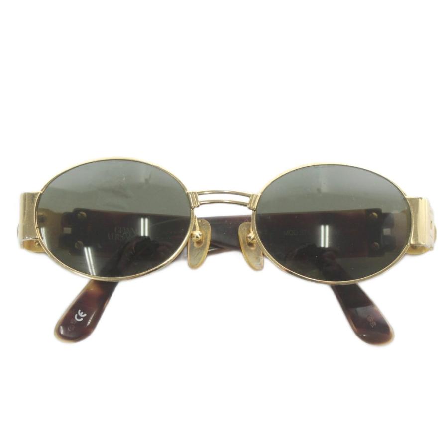 GIANNI VERSACEゴールドメドゥーサ べっ甲サングラス 度無し GIANNI VERSACE 眼鏡 サングラス メタルフレーム カラーレンズ