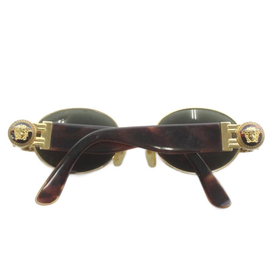 GIANNI VERSACEゴールドメドゥーサ べっ甲サングラス 度無し GIANNI VERSACE 眼鏡 サングラス メタルフレーム カラーレンズ