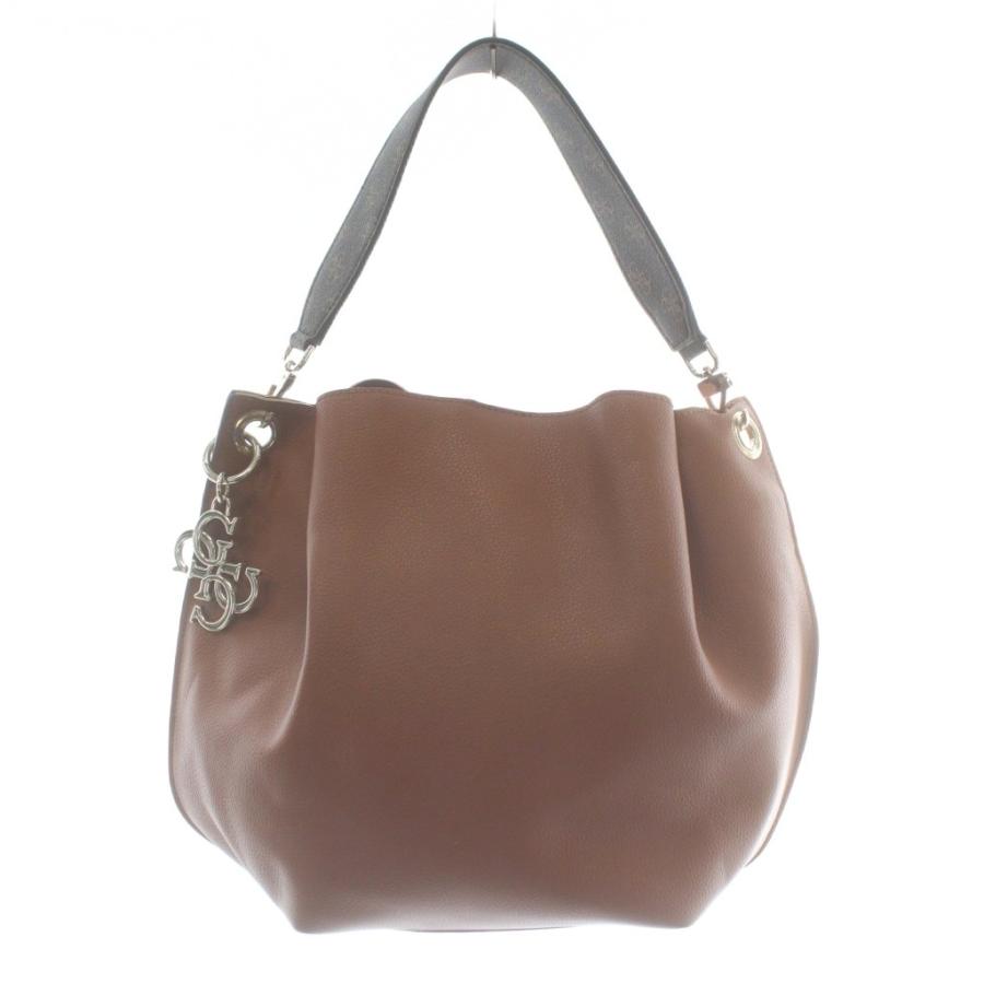 ゲス GUESS ハンドバッグ ショルダー 2WAY レザー ロゴ ゴールド金具 