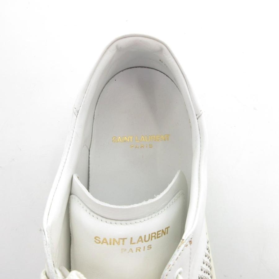 SAINT LAURENT サンローラン スタッズ ホワイト スニーカー 38 サン
