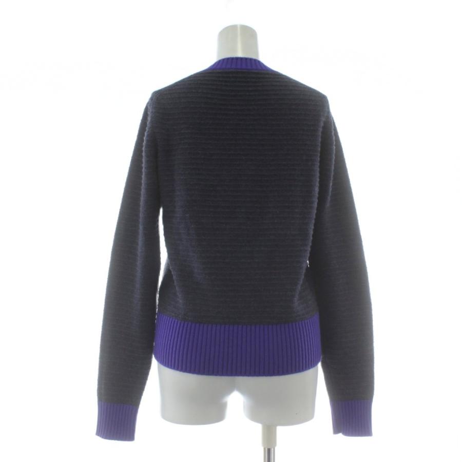 シャネル CHANEL 08A カーディガン ニット カシミヤ 長袖 ココマーク 38 グレー 紫 パープル P33559K00852 /XZ ■GY18 レディースの画像