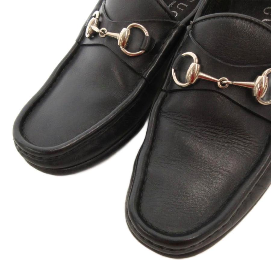 GUCCI（グッチ） ホースビット ローファー モカシン 40E 黒 ブラック