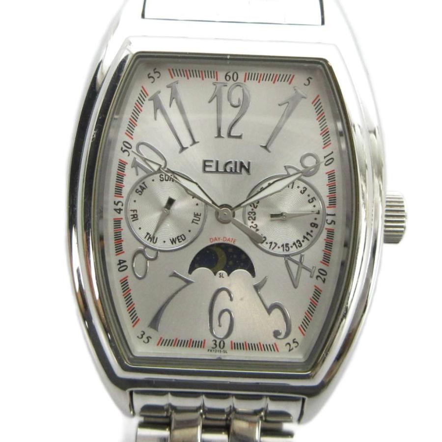 エルジン ELGIN 腕時計 トノー型 ウォッチ クォーツ クロノグラフ 