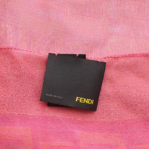 FENDI（フェンディ） ストール スカーフ 薄手 絹 シルク FF ロゴ 総柄