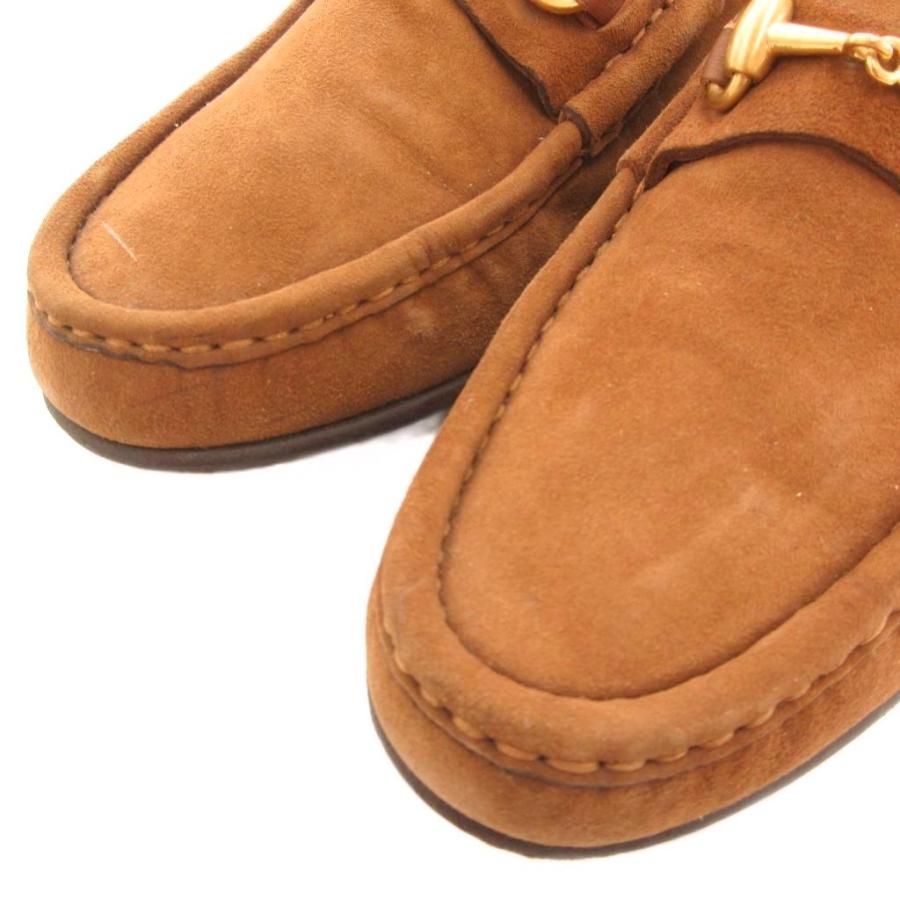 GUCCI（グッチ） ホースビットローファー モカシン スエード レザー 5B