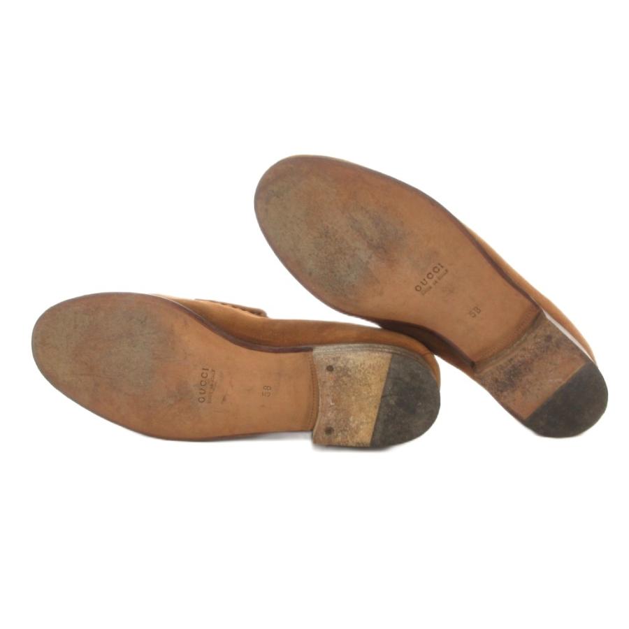 GUCCI（グッチ） ホースビットローファー モカシン スエード レザー 5B