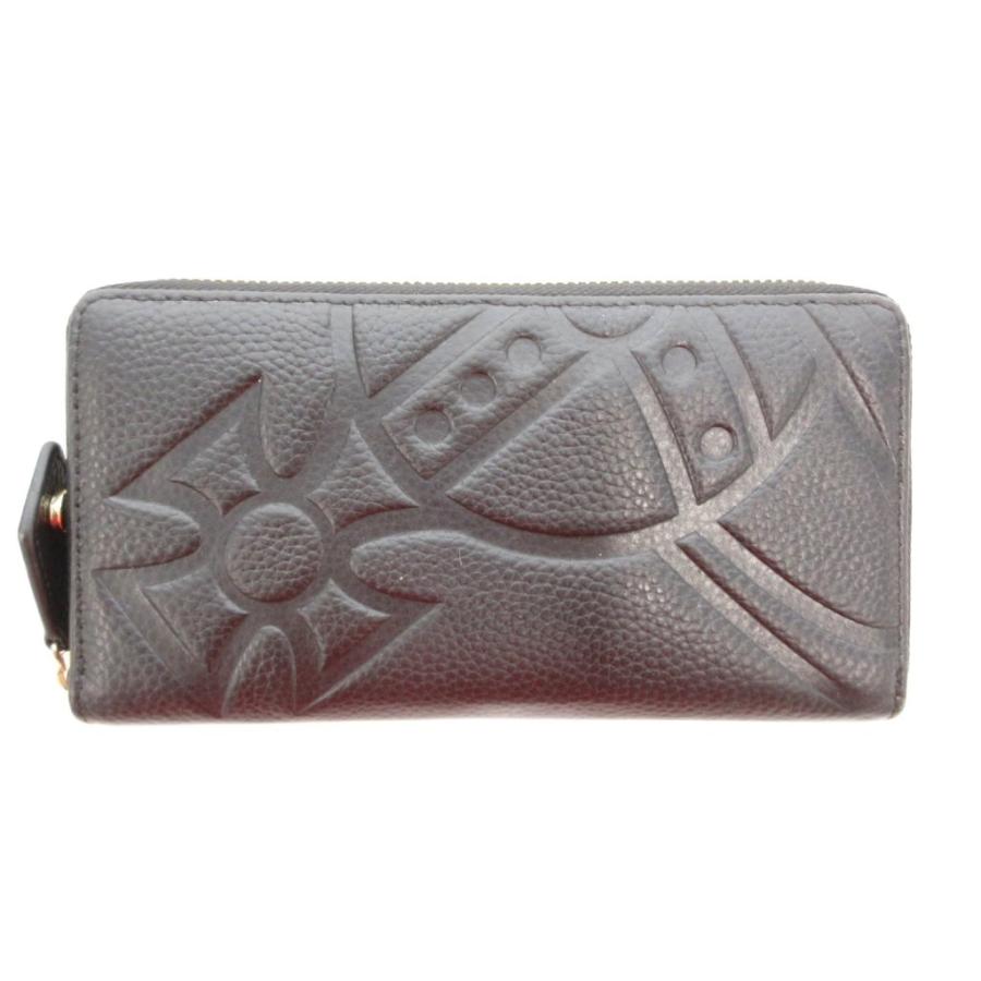 Vivienne Westwood パンチングORB＆レザー ラウンドジップ 長財布 Vivienne Westwood（ヴィヴィアンウエストウッド） ラウンドファスナー