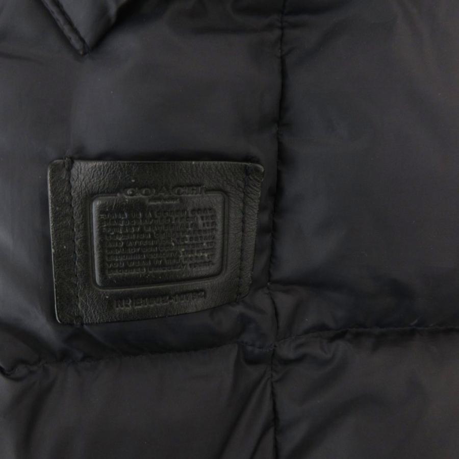 COACH（コーチ） ダウンコート XS 黒 ブラック フード付 スタンド