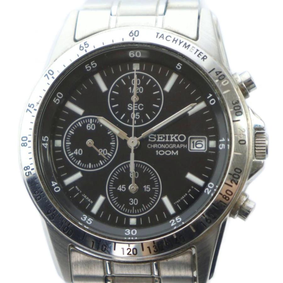 セイコー SEIKO 7192-0DW0 腕時計 ウォッチ クォーツ 黒文字盤 