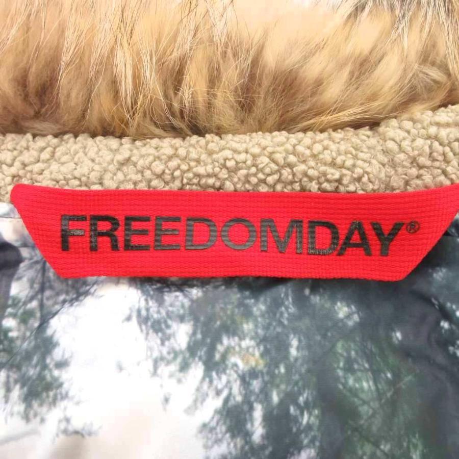 フリーダムデイ FREEDOMDAY ダウンジャケット カモフラ 迷彩柄 フード 