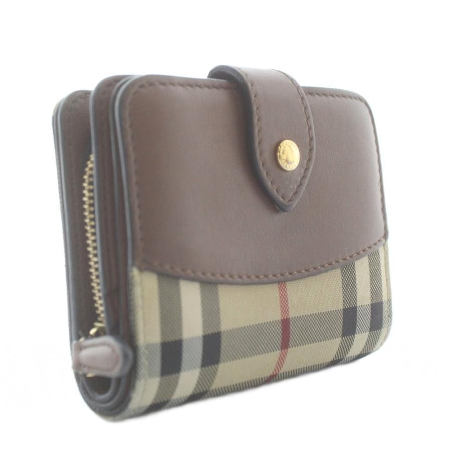 Burberry バーバリー ノバチェック 二つ折り財布 未使用品✨バーバリー✨ノバチェック✨ブラウン✨二つ折り財布✨箱付