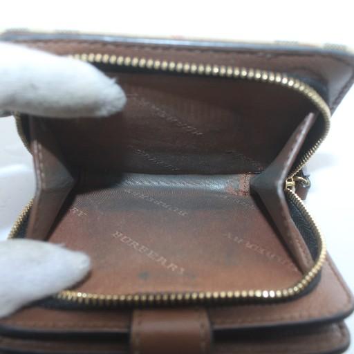 BURBERRY（バーバリー） 財布 二つ折り キャンバス レザー ノバ