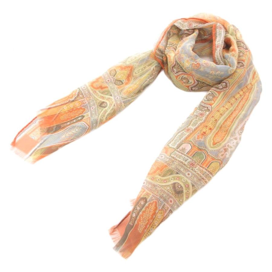 ETRO（エトロ） 未使用品 スカーフ ストール フリンジ シアー