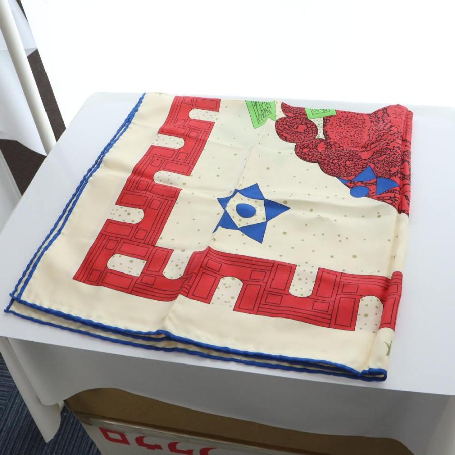 CELINE（セリーヌ） 大判スカーフ ストール 絹 シルク ロゴ 総柄