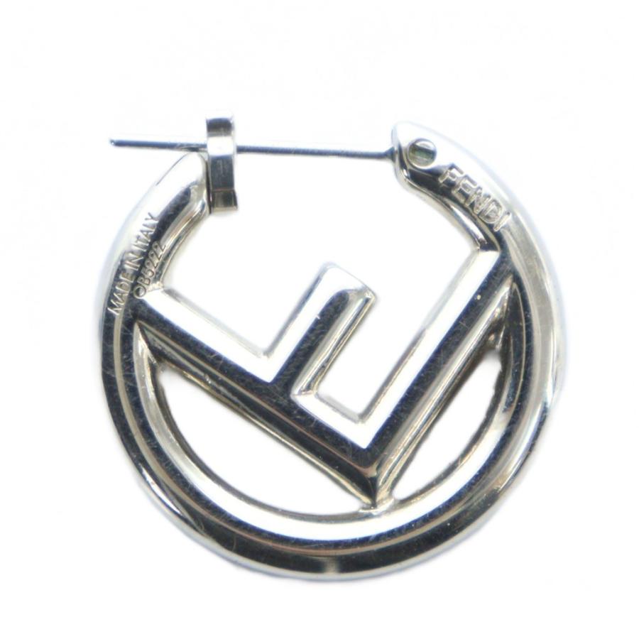 FENDI シルバーメタル ピアス(片耳用) FENDI（フェンディ） ピアス 片耳のみ アクセサリー ラウンド Fロゴ