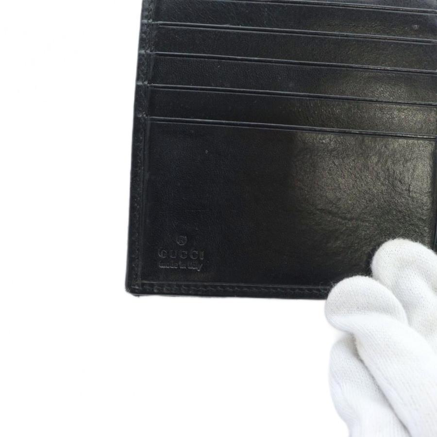 GUCCI GGロゴ 二つ折り財布 ブラック GUCCI ロゴ 二つ折りウォレット