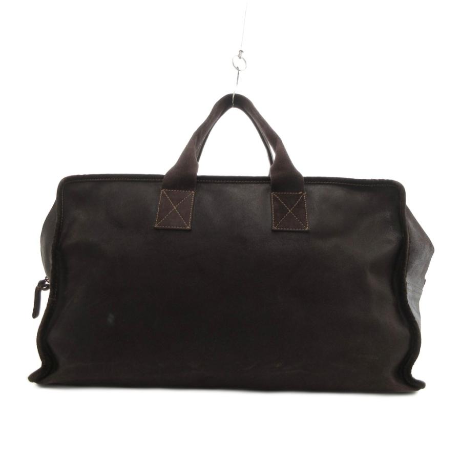 miu miu（ミュウミュウ） ボストンバッグ 鞄 レザー 革 ダークブラウン