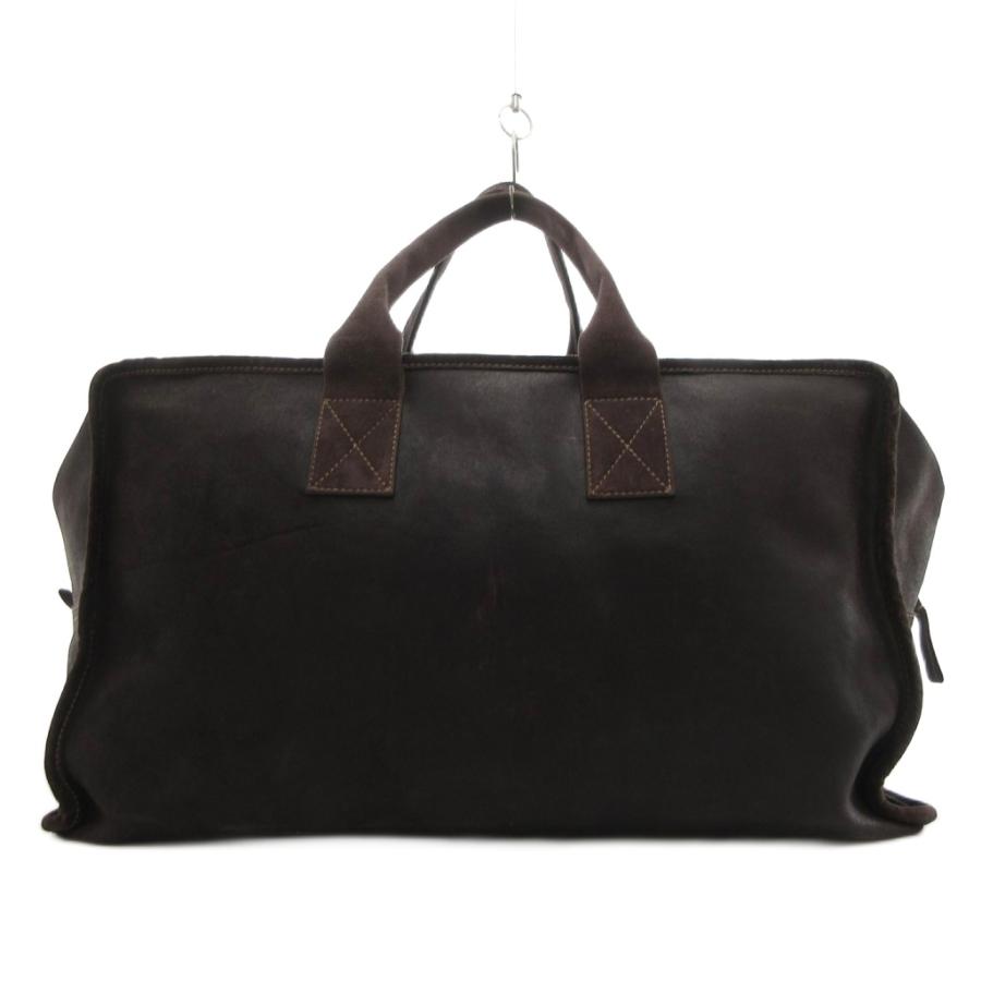 miu miu（ミュウミュウ） ボストンバッグ 鞄 レザー 革 ダークブラウン