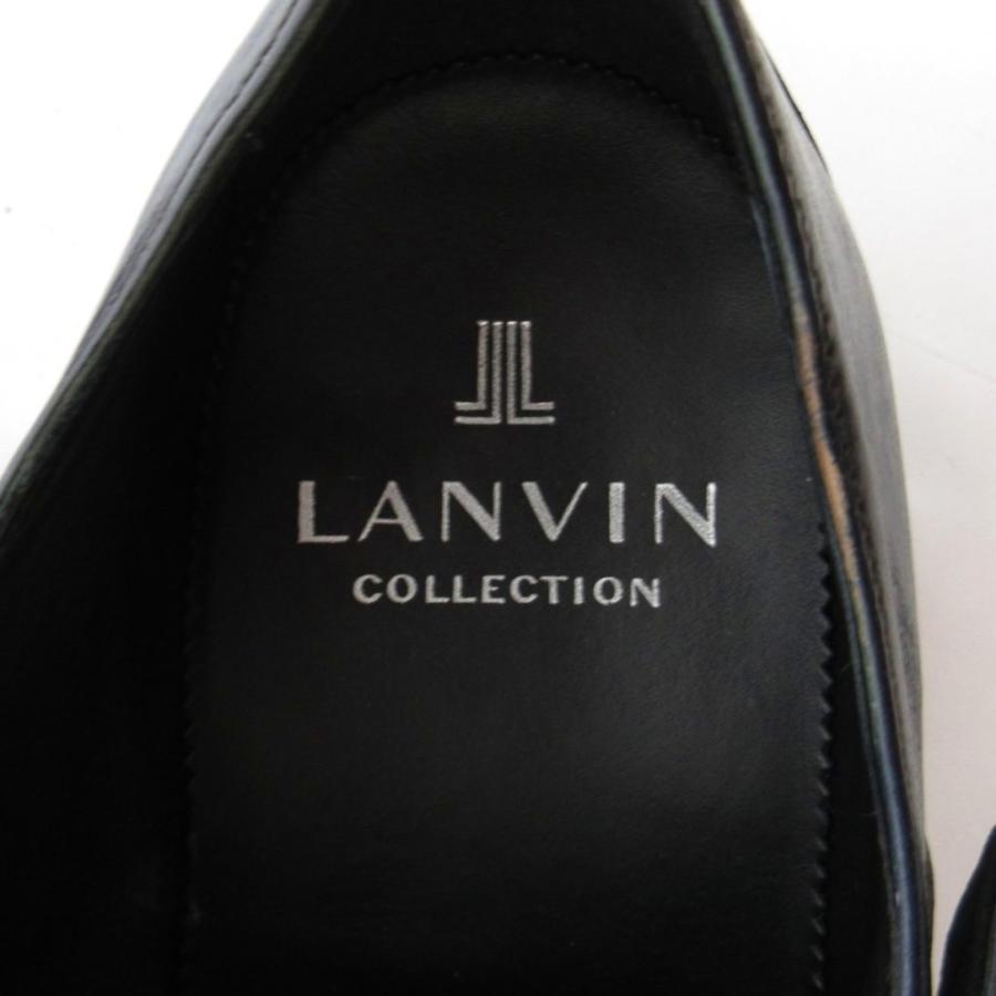 ランバン LANVIN モンクストラップ ドレスシューズ 25 紺 ネイビー 黒