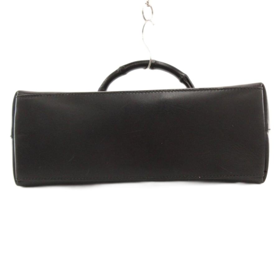 GUCCI（グッチ） ハンドバッグ レザー 革 バンブー 黒 ブラック 001