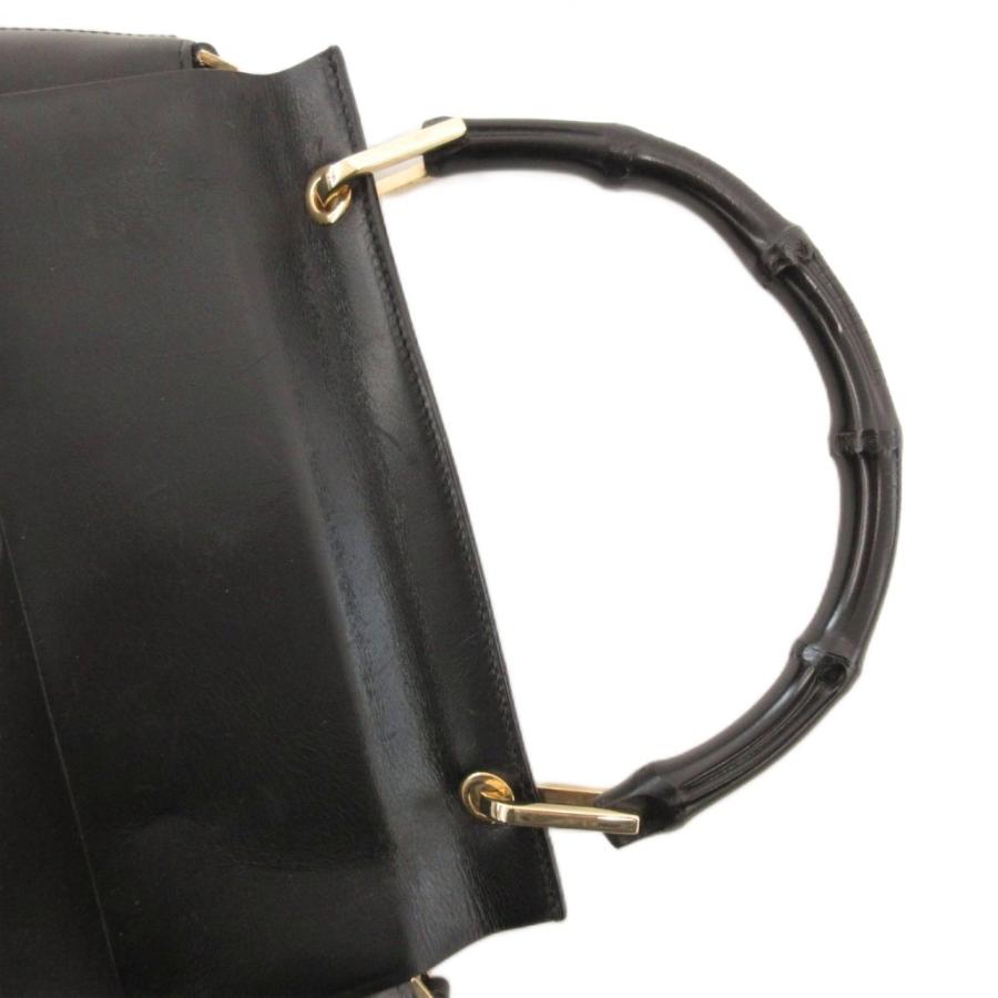GUCCI（グッチ） ハンドバッグ レザー 革 バンブー 黒 ブラック 001