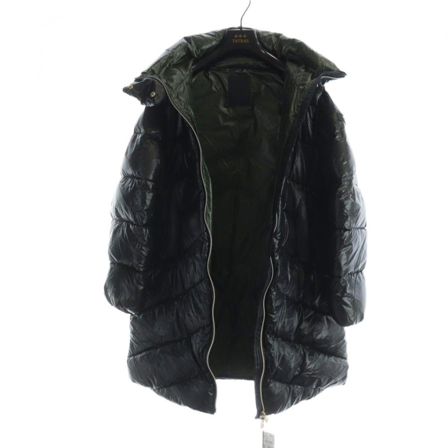 未使用品 タトラス TATRAS LTLA23A4265-D エデラ EDELA ダウンコート 長袖 ロング ジップアップ ロゴ 3 L 黒 ブラック ■GY40 /MQの画像