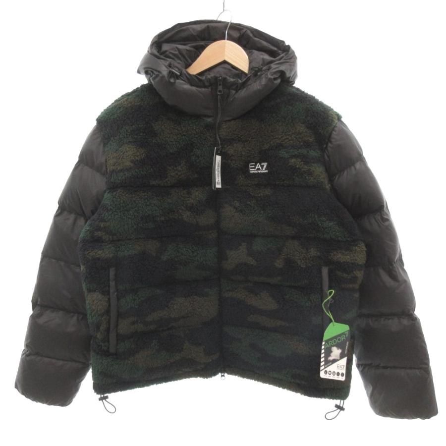 極美品◎エンポリオアルマーニ　迷彩柄　中綿　ブルゾン　ジャケット　150 ロゴ EMPORIO ARMANI エンポリオアルマーニ タグ付き フリースジャケット