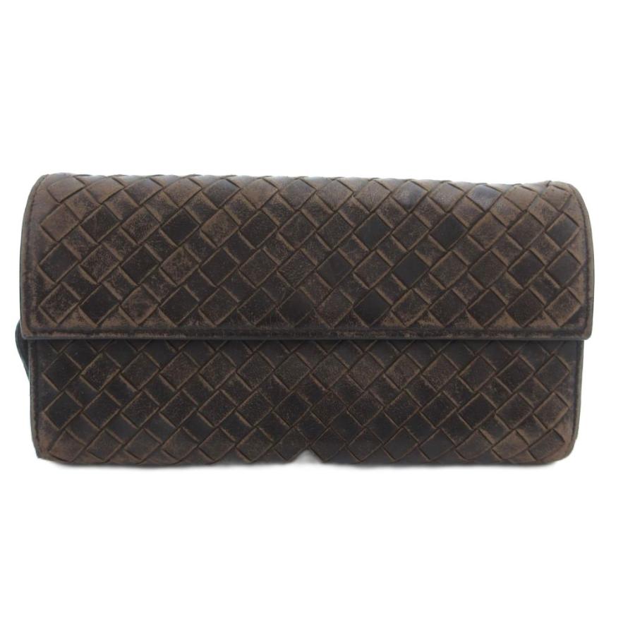 BOTTEGA VENETA イントレチャート　長財布　ウォレット　ブラウン BOTTEGA VENETA（ボッテガ・ヴェネタ） イントレチャート 長財布
