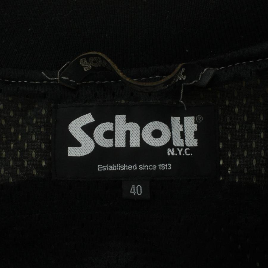 ショット SCHOTT スタジャン ブルゾン アウター ロゴ ワッペン 刺繍 40