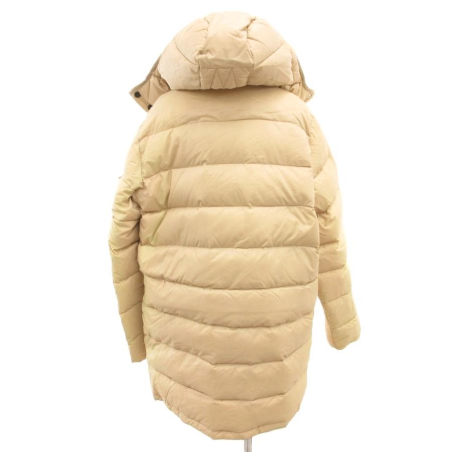 MONCLER モンクレールダウンジャケット ベージュ フード付レディース 1 MONCLER（モンクレール） ダウンコート ロング フード ロゴ 1 ベージュ
