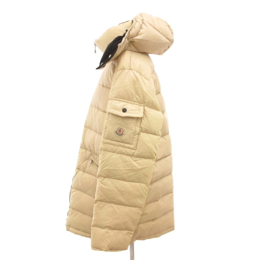 MONCLER（モンクレール） ダウンコート ロング フード ロゴ 1 ベージュ