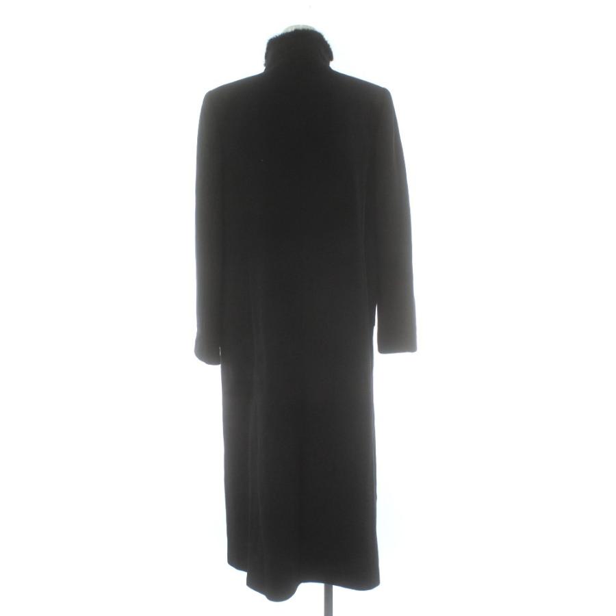 Loritti ファー付きカシミアロングコート ロリッティ LORITTI ロングコート カシミア ミンク 毛皮 襟ファー