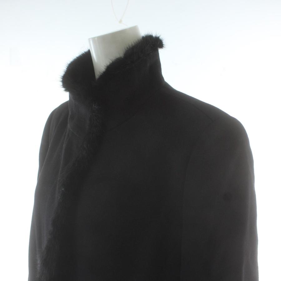 ロリッティ LORITTI ロングコート カシミア ミンク 毛皮 襟ファー