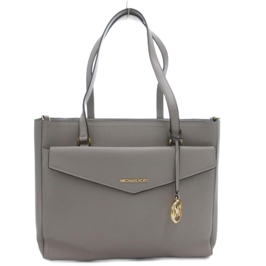 MICHAEL KORS ライトグレー ビジネスバッグ マイケルコース MICHAEL KORS ハンドバッグ トート 肩掛け ポーチ付き