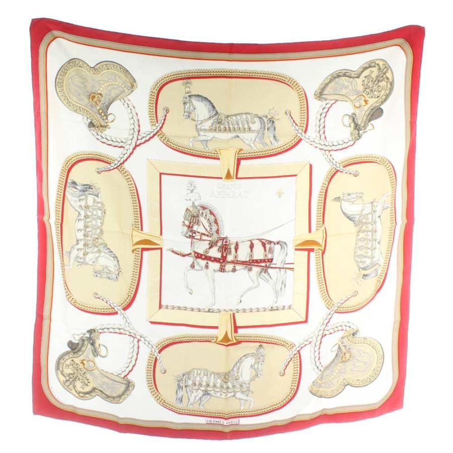HERMES（エルメス） カレ90 GRAND APPARAT 盛装の馬 スカーフ