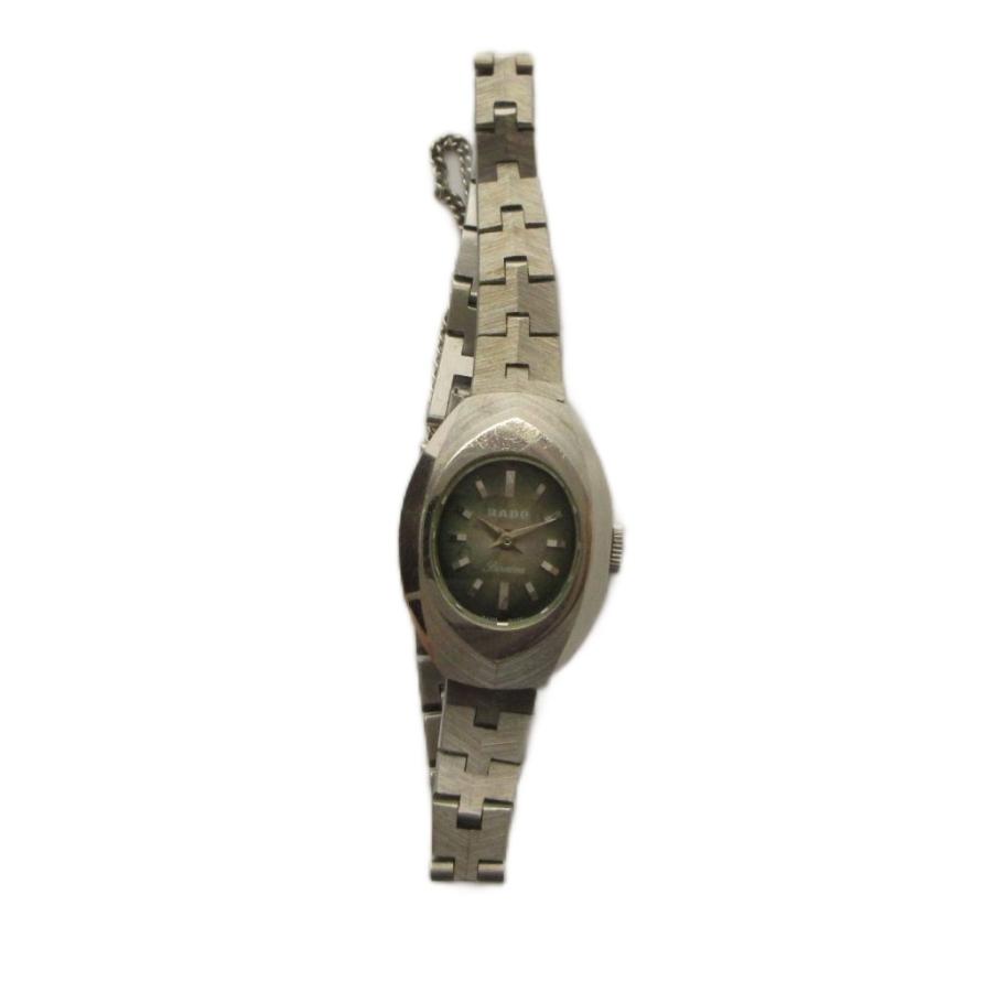 ラドー RADO 腕時計 ウォッチ クォーツ 緑文字盤 ロゴ シルバー色