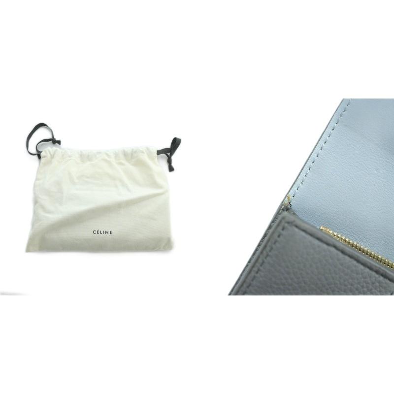 CELINE（セリーヌ） ラージフラップ 長財布 ウォレット レザー ロゴ 