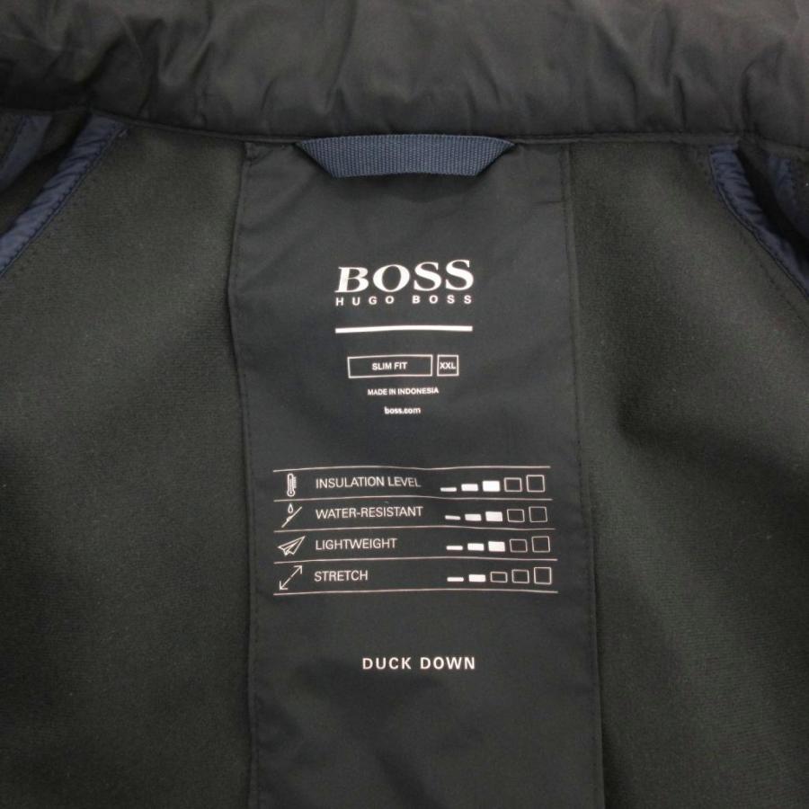 ヒューゴボス HUGO BOSS ダウンジャケット キルティング 切替 ロゴ XXL 