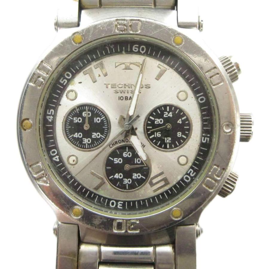 テクノス TECHNOS ジャンク品 TBM669 腕時計 ウォッチ クォーツ クロノ 